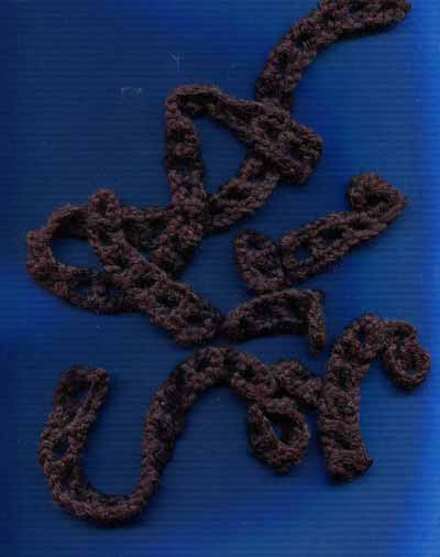 Crochet tapes for bobbins black set of 6